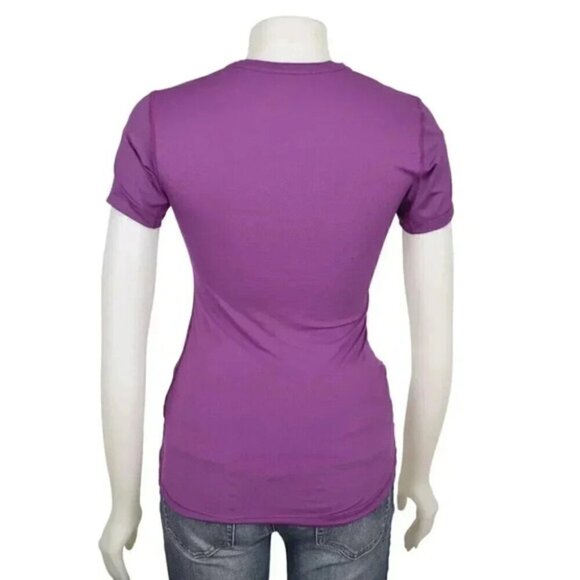 Nike Pro Purple Dri Fit Workout Athletic Top Shirt Size Small - Picture 4 of 6